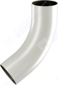 Колено трубы Аквасистем 90 RR20 белый
