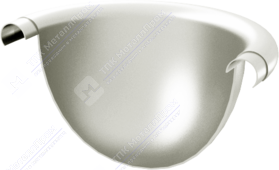 Заглушка желоба Аквасистем 150 полукруглая RR20 белый