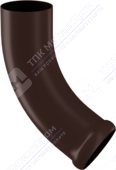 Колено трубы Аквасистем 100 сливное RR32 темно-коричневый