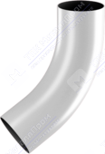 Колено трубы Аквасистем 90 RAL9010 белый