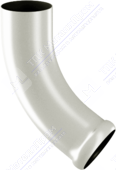 Колено трубы Аквасистем 90 сливное декоративное RR20 белый