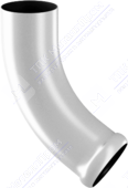 Колено трубы Аквасистем 100 сливное декоративное RAL9010 белый