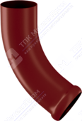 Колено трубы Аквасистем 100 сливное RR28 темно-красный