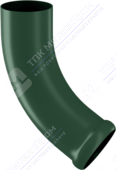 Колено трубы Аквасистем 100 сливное RAL6005 зеленый мох