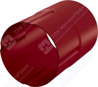 Соединитель трубы Аквасистем 100 RR28 темно-красный