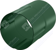 Соединитель трубы Аквасистем 100 RAL6005 зеленый мох