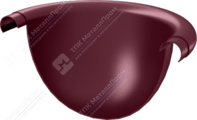 Заглушка желоба Аквасистем 150 полукруглая P363 вишня