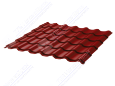 Металлочерепица МЧ2 Монтеррей Ретро 0,5 ПЭ RAL3011 коричнево-красный