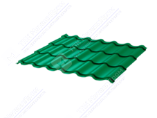 Металлочерепица МЧ1 Монтеррей 0,4 ПЭ RAL6029 зеленая мята