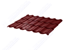 Металлочерепица МЧ2 СуперМонтеррей 0,5 ПЭ RAL3009 красный оксид