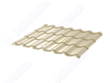 Металлочерепица МЧ2 СуперМонтеррей 0,45 ПЭ RAL1014 слоновая кость