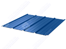 Профнастил полимер С18 0,45 1150/1190 ПЭ RAL5005 сигнально-синий