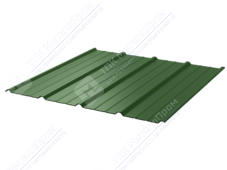 Профнастил полимер С18 0,5 1150/1190 ПЭ RAL6002 зеленый лист