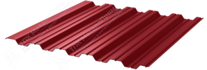 Профнастил полимер НС35 0,45 1000/1060 ПЭ RAL3003 рубин