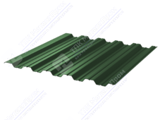 Профнастил полимер НС35 0,5 1000/1060 ПЭ RAL6005 зеленый мох