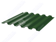 Профнастил полимер С44 0,45 ТУ 1000/1047 ПЭ RAL6002 зеленый лист