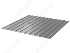 Профнастил полимер С10 0,45 1130/1155 ПЭ RAL9006 белый алюминий