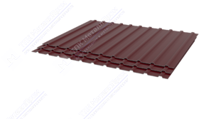 Профнастил полимер С10 0,5 1130/1155 ПЭ RAL3011 коричнево-красный