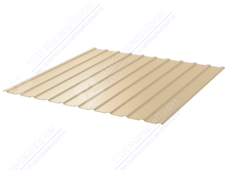 Профнастил полимер С10 0,45 ТУ 1130/1155 обратная прокатка ПЭ RAL1014 слоновая кость