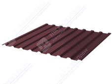 Профнастил полимер СП20 0,4 1,15м 3м ПЭ RAL3005 красное вино