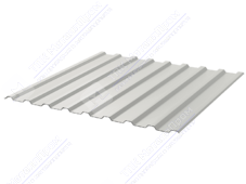 Профнастил полимер СП20 0,45 1100/1150 ПЭ RAL9002 серо-белый