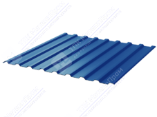 Профнастил полимер СП20 0,45 ТУ 1,15м 6м ПЭ RAL5005 сигнально-синий