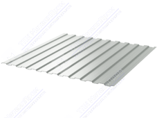 Профнастил полимер С8 0,45 1150/1200 ПЭ RAL7035 светло-серый