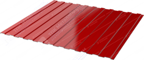 Профнастил полимер С8 0,45 ТУ 1150/1200 ПЭ RAL3003 рубин