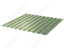 Профнастил полимер С8 0,45 1150/1200 ПЭ RAL6021 бледно-зеленый