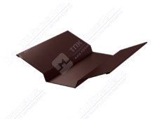 Планка ендовы верхняя 86 80 0,4 2м стандарт ПЭ в пленке RAL8017 шоколад К-508
