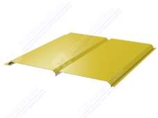 Сайдинг брус 330/355 0,5 ПЭ RAL1018 цинково-желтый