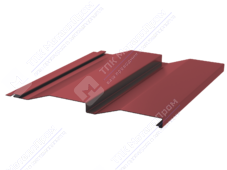 Сайдинг кораб доска 228/255 0,5 ПЭ RAL3011 коричнево-красный