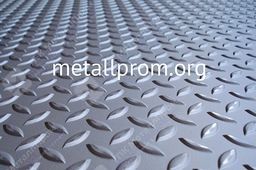 Лист нержавеющий горячекатаный, рифленый AISI 304 (08Х18Н10) 3х1250х2500 мм