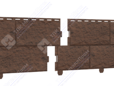 Сайдинг виниловый Ю-Пласт Двойной замок (Стоун-хаус камень жженый)