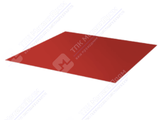 Лист с полимерным покрытием 0,5 мм ПЭ в пленке RAL3003 рубин