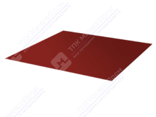 Лист с полимерным покрытием 0,5 мм ПЭ в пленке RAL3004 пурпурно-красный
