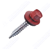 Саморез 4,8 35 KPcZP с прокладкой RAL3011 коричнево-красный