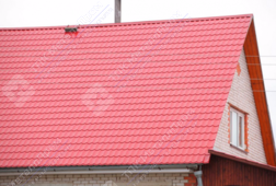 Металлочерепица МЧ2 Монтеррей Ретро 0,45 ПЭ RAL3003 рубин