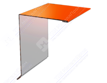 Планка ветровой доски 95 120 15 0,4 2м стандарт ПЭ RAL2004 оранжевый К-507