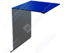 Планка ветровой доски 95 120 15 0,4 2м стандарт ПЭ в пленке RAL5002 ультрамарин К-507