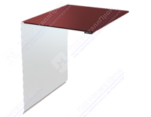 Планка торцевая 95 120 15 0,4 2м стандарт ПЭ в пленке RAL3009 красный оксид К-506