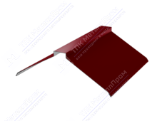 Планка конька плоского простого 190 190 0,4 2м стандарт ПЭ RAL3003 рубин К-511