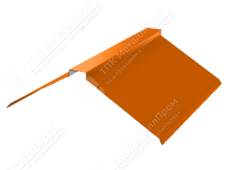 Планка конька плоского простого 190 190 0,4 2м стандарт ПЭ RAL2004 оранжевый К-511