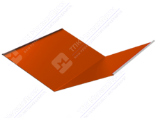 Планка ендовы нижняя 298 298 0,4 2м стандарт ПЭ в пленке RAL2004 оранжевый К-510