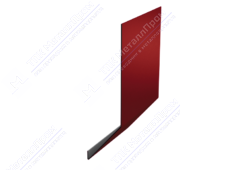Планка карнизная 100 65 0,4 2м стандарт ПЭ RAL3003 рубин К-509