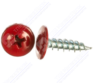 Саморез 4,2 16 CMM острый с пресс-шайбой RAL3003 рубин