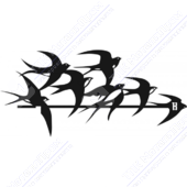 Флюгер BORGE Ласточки 490 380 RAL9005 черный антрацит