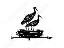 Флюгер BORGE Аисты 700 435 RAL9005 черный антрацит