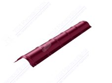 Конек металлочерепичный 0,45 2м стандарт ПЭ RAL3005 красное вино К-513