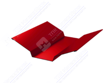 Планка ендовы верхняя 86 80 0,45 2м стандарт ПЭ RAL3020 красный насыщенный К-508